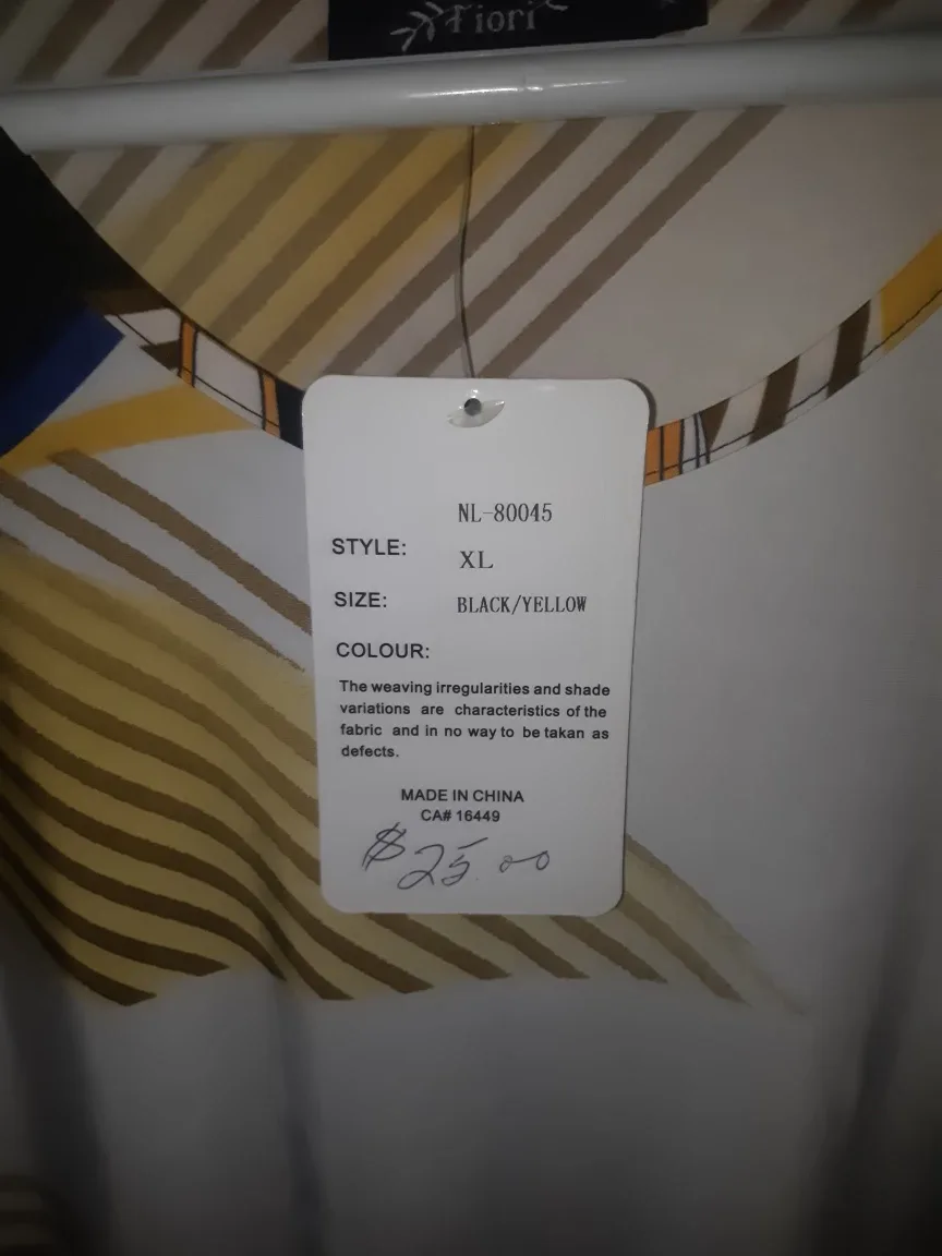 Fiori Dress - Size XL, Black/Yellow image indicator(4)