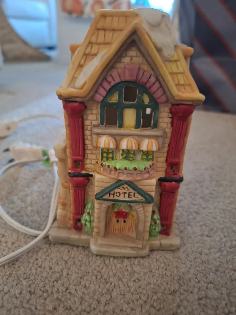 Ceramic Hotel Christmas Village Decoration