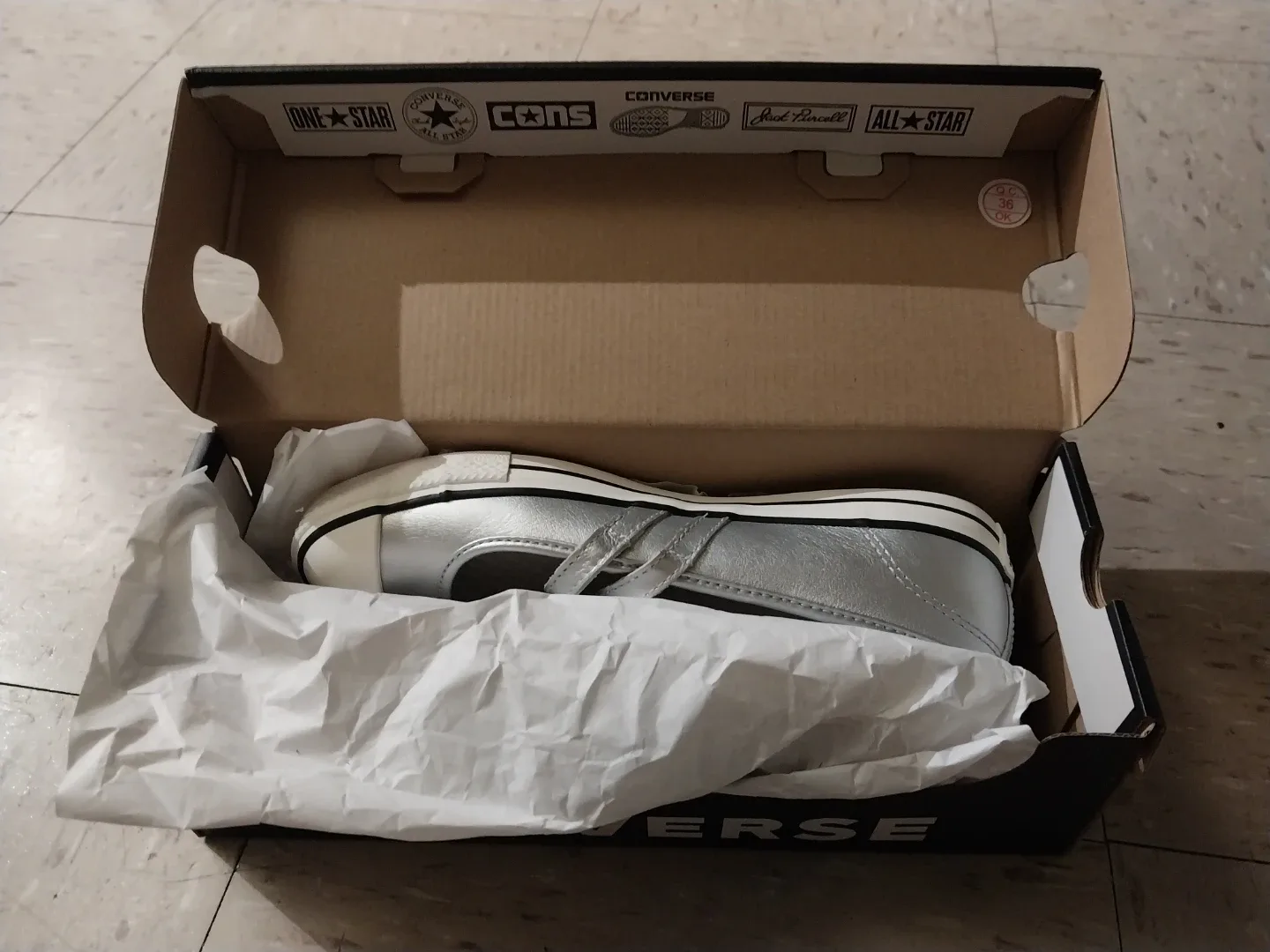 Converse CTAS Dainty Mary Jane Slip Silver US 7 NIB image indicator(3)