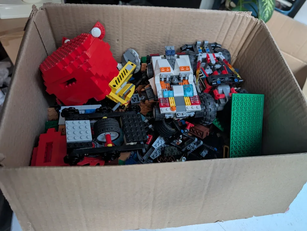 Box of LEGO Bricks and Pieces