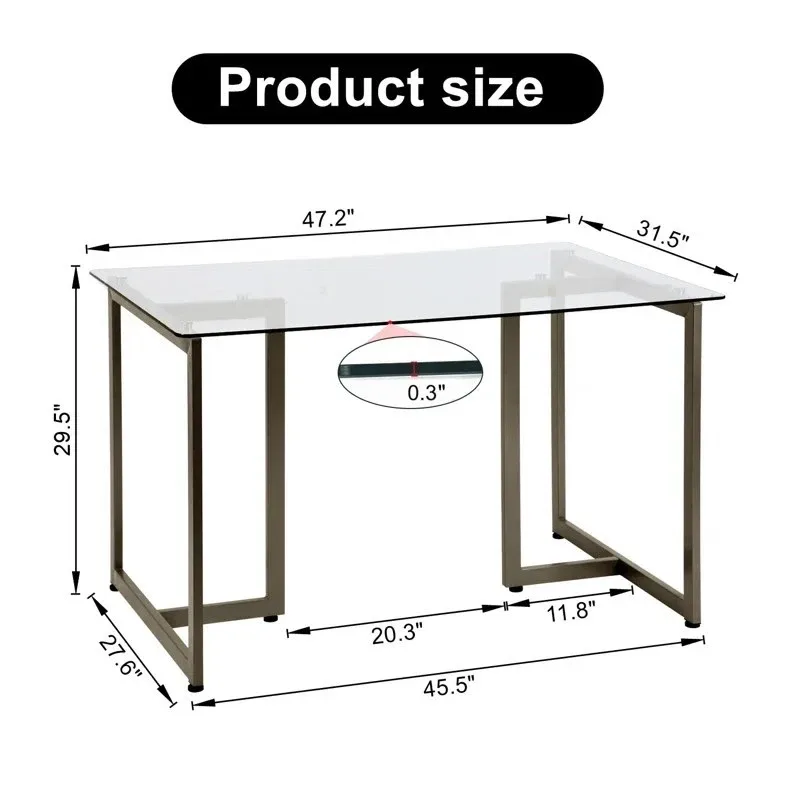 Glass Top Dining Table - Gold Frame image indicator(8)