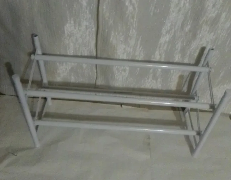 Metal Shoe Rack adjustable - White