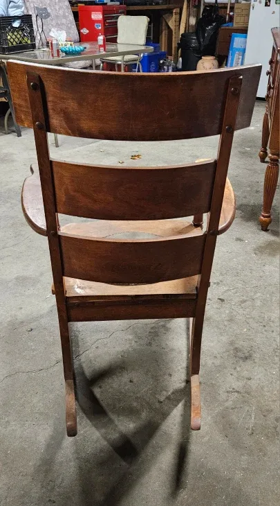 Antique Wooden Rocking Chair image indicator(2)