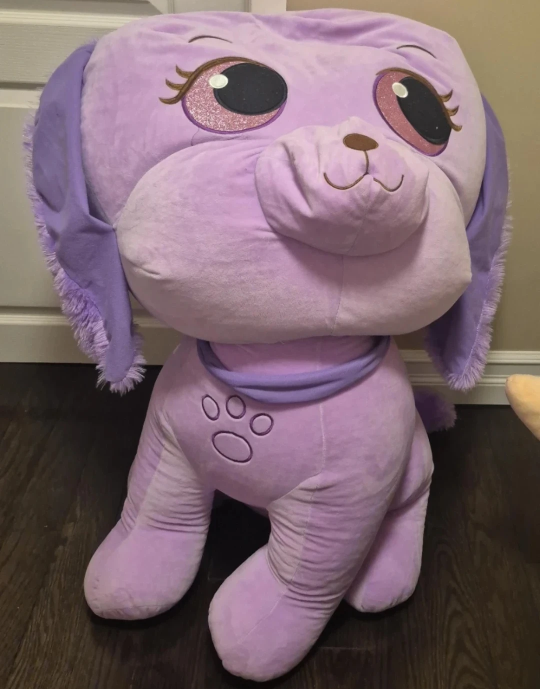 Large Purple Plush Puppy Dog