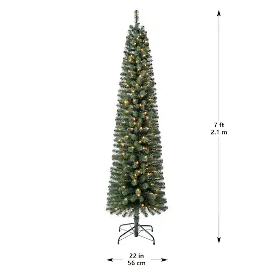 7' Ashland pre-lit pencil tree image indicator(7)
