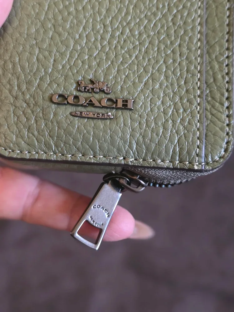 Coach Zip Card Case Wallet - Military Green image indicator(5)