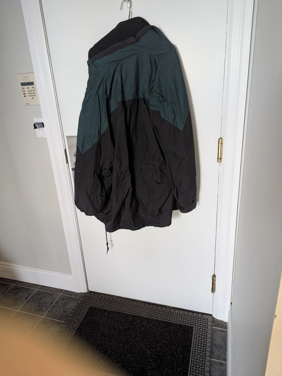 Black & Green Winter Parka