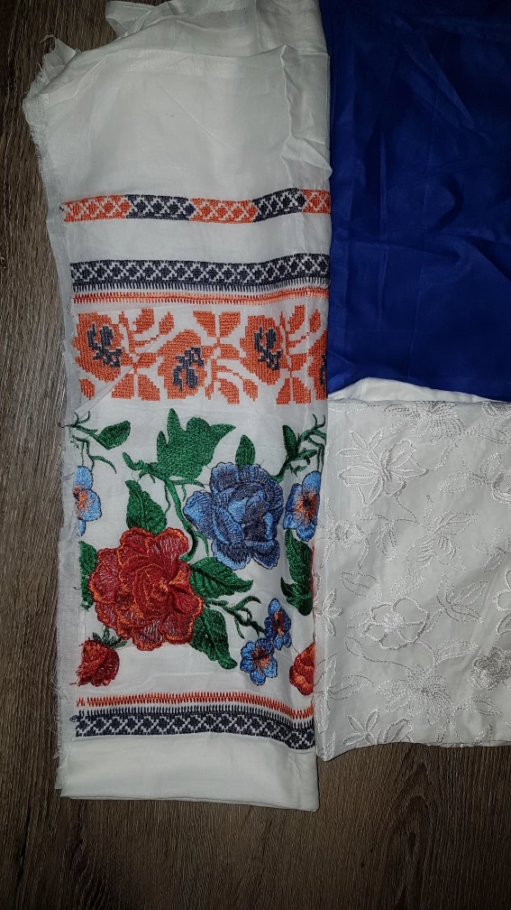 Fabric Pieces - Floral & Blue