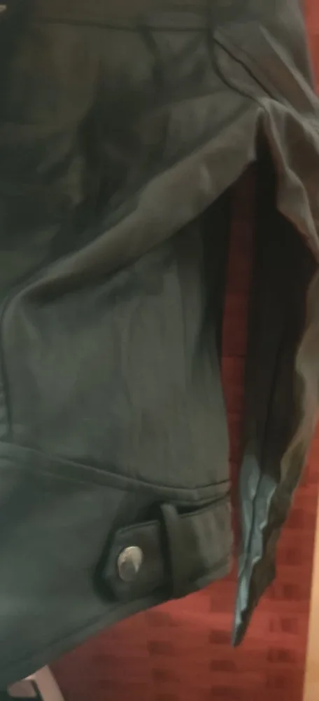 Guess Black Faux Leather Jacket - Size M image indicator(10)