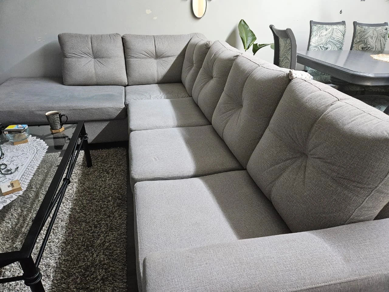Beautiful Light Grey Sectional Sofa