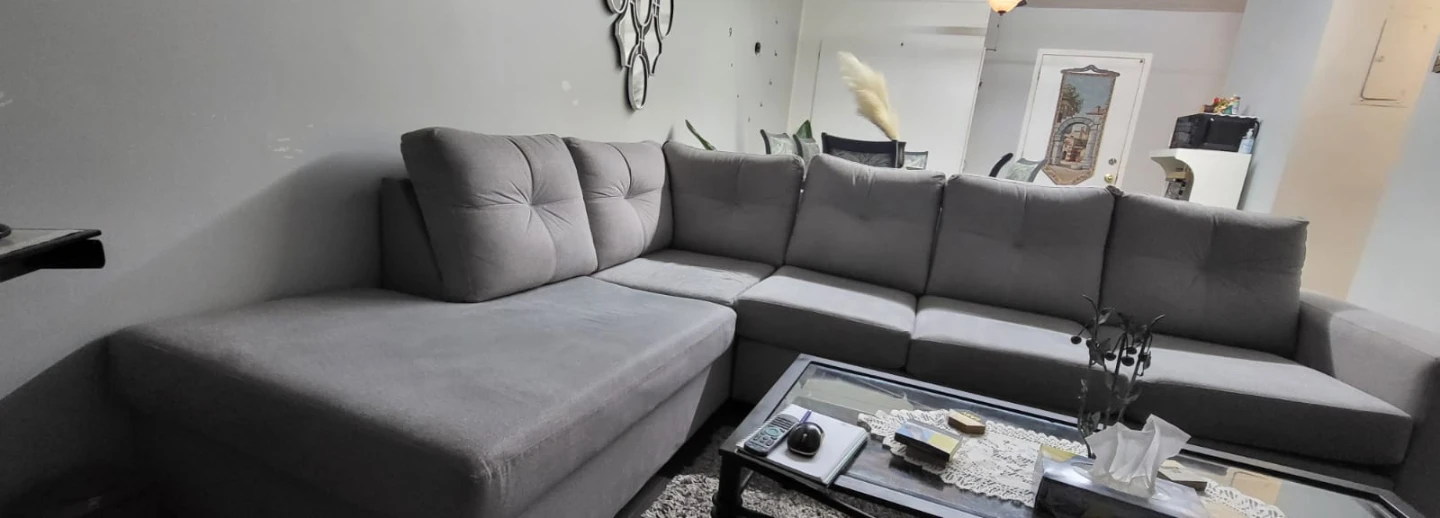 Beautiful Light Grey Sectional Sofa - photo 4