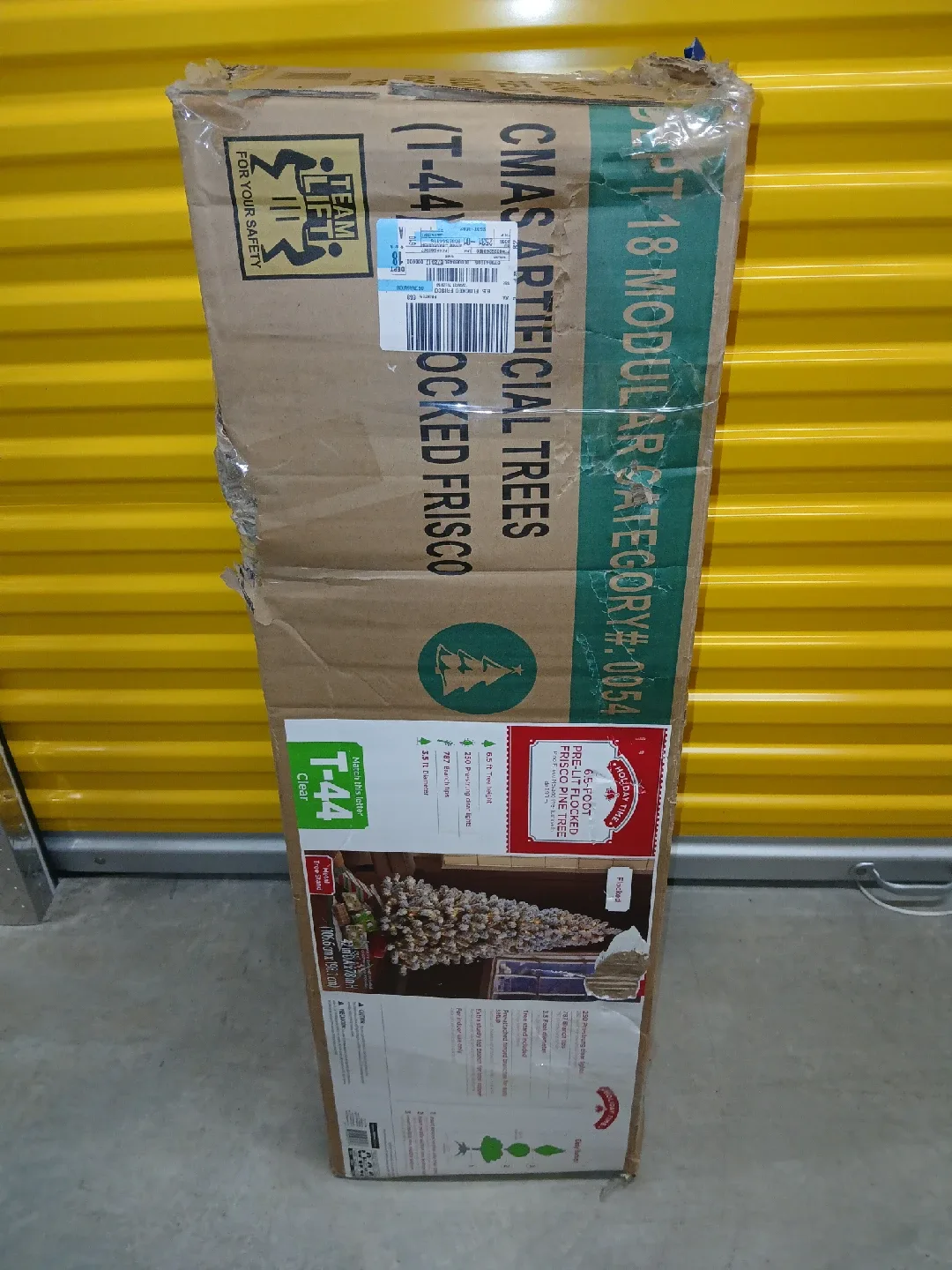 Holiday Time 6.5-Foot Pre-Lit Flocked Frisco Pine Tree image indicator(3)