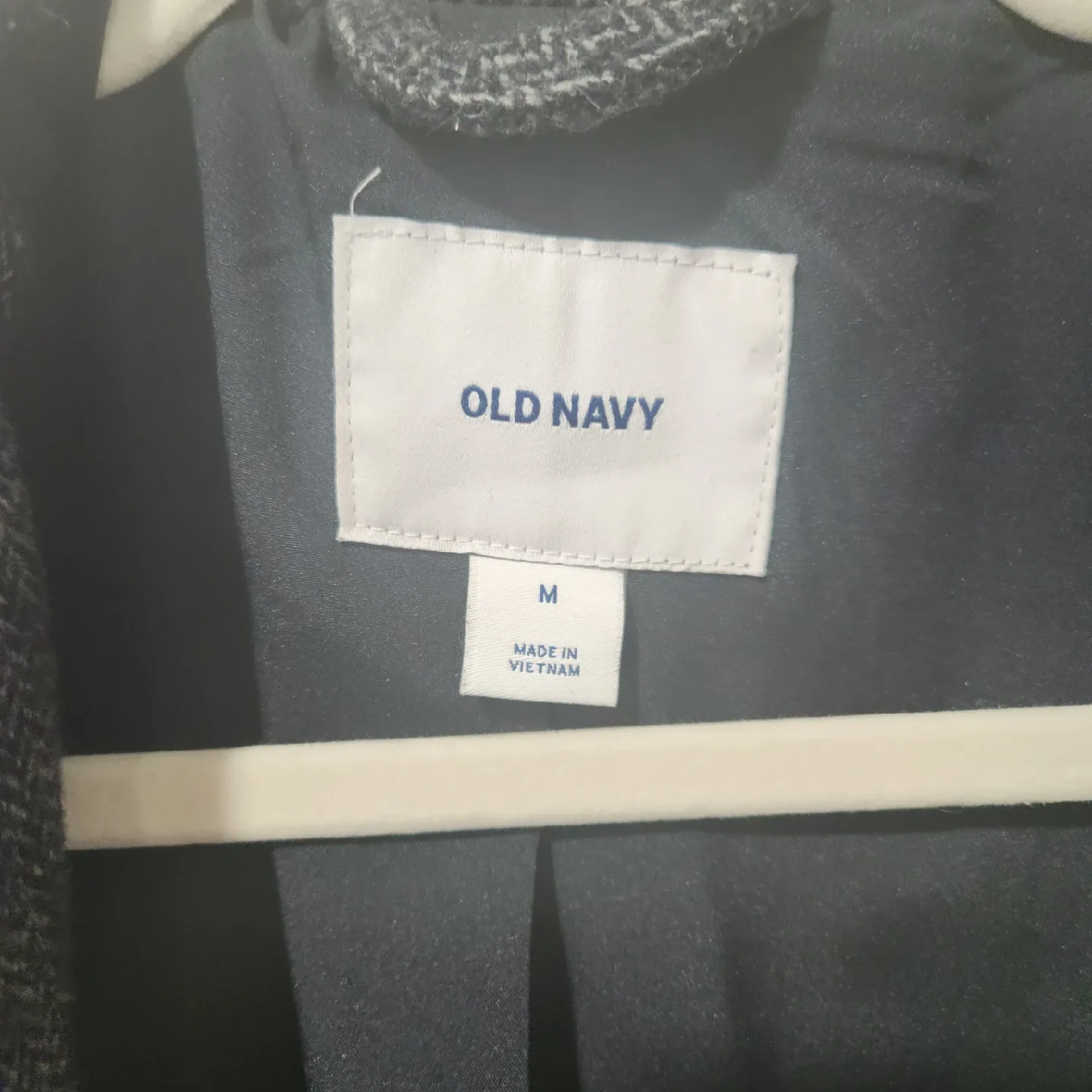 Old Navy Grey Herringbone Wool Blend Coat image indicator(7)