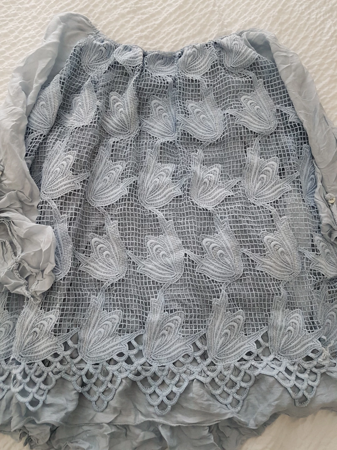 Blue Lace Blouse O/S