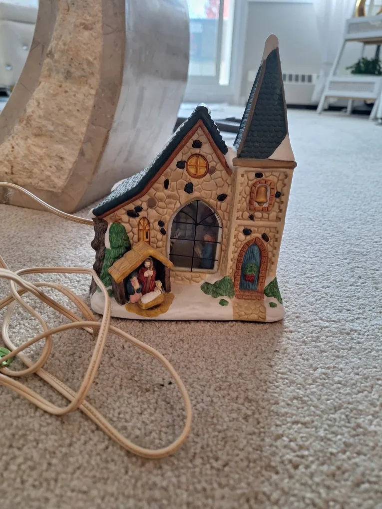 Christmas Nativity Scene Light Up House