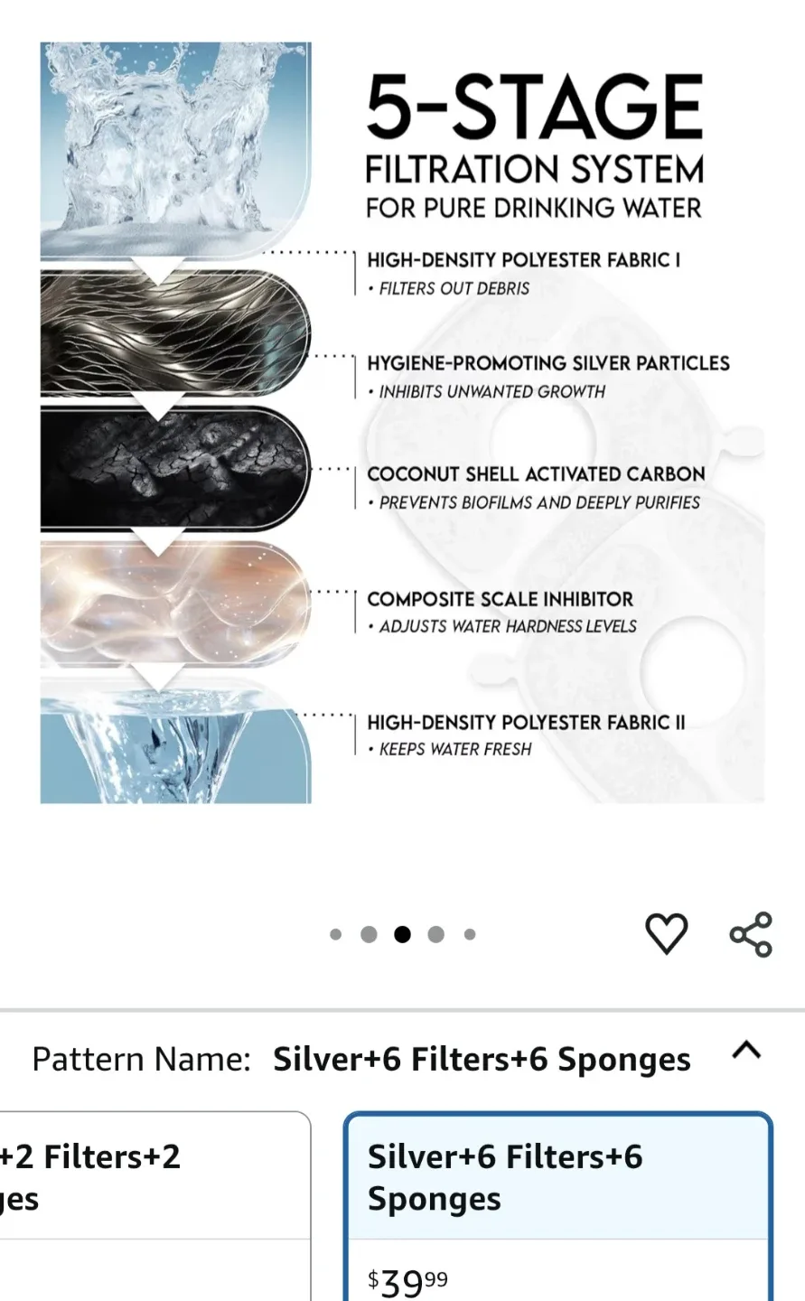 Pet Water Fountain - 95oz Capacity image indicator(9)