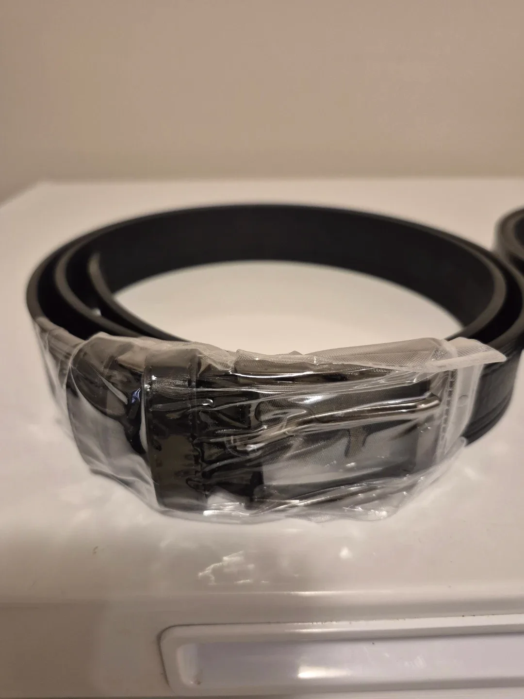 Two New Adjustable Black Belts Sized 40-44 image indicator(2)