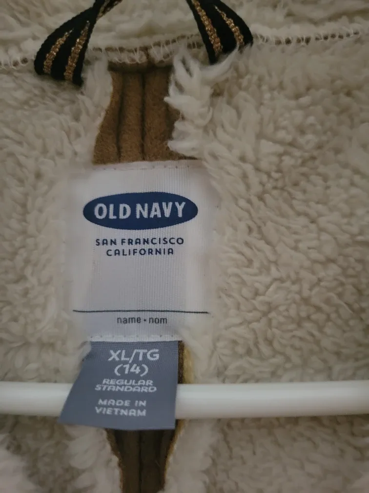 GIRLS Old Navy Faux-Suede Sherpa Jacket - XL (14) image indicator(2)