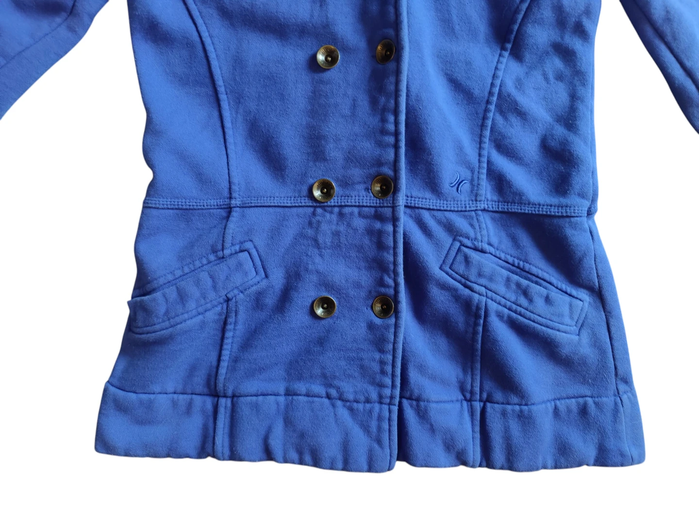 Women's Hurley Indigo Blue Sweater Jacket with Hood Size XS - photo 2