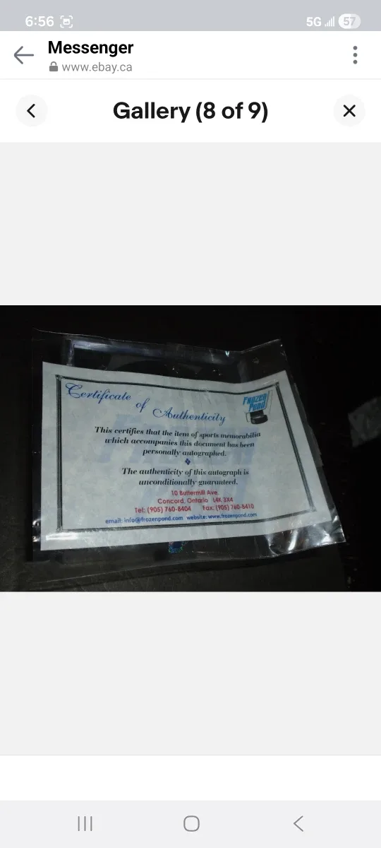 Signed Toronto Maple Leafs Hockey Puck, Felix Potvin image indicator(9)