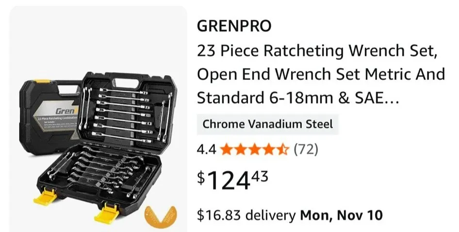 GRENPRO 23-Piece Ratcheting Wrench Set thumbnail