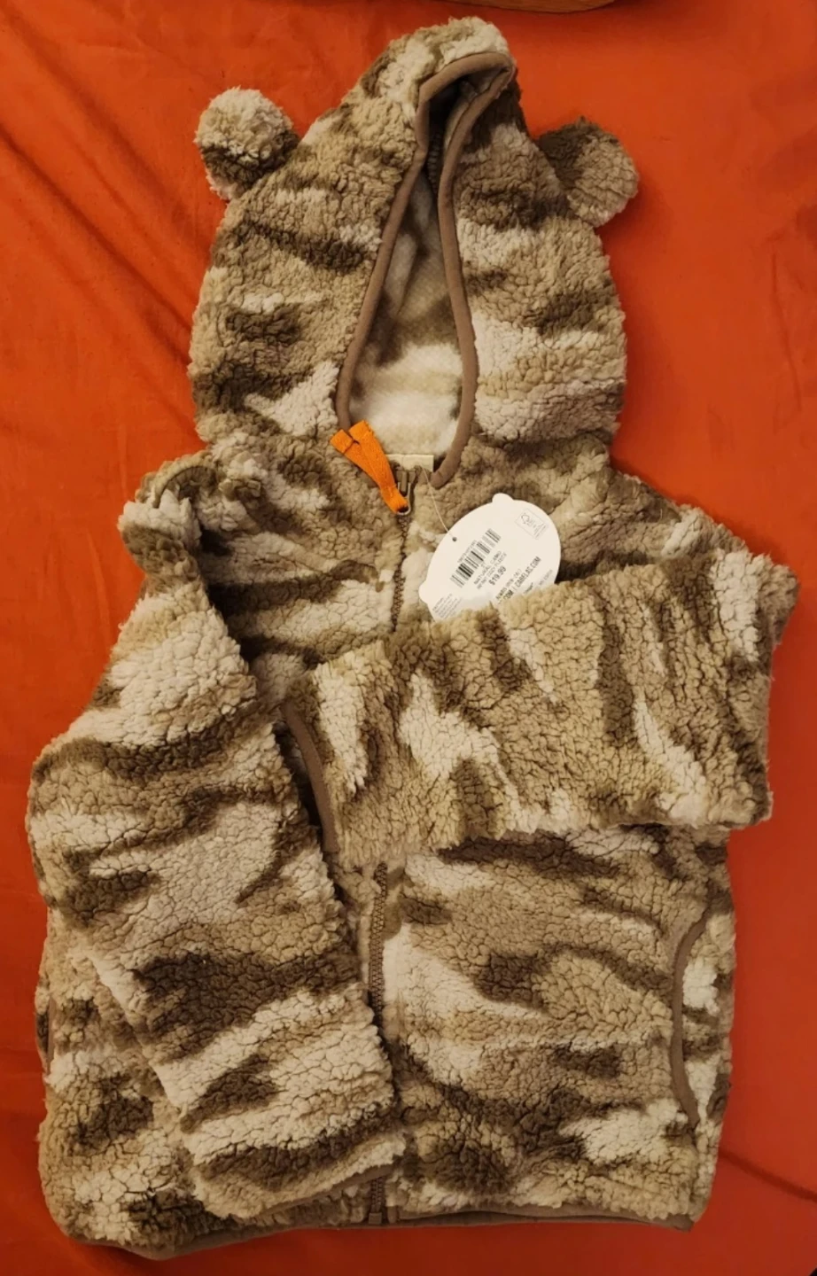 Outdoor Kids 2T/2A Natural Camo Infant Cozy Fleece #Cleanout