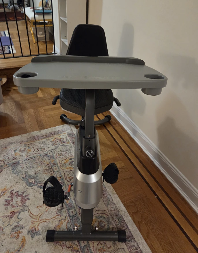 ExerWork Recumbent Exercise Bike with Desk - photo 3