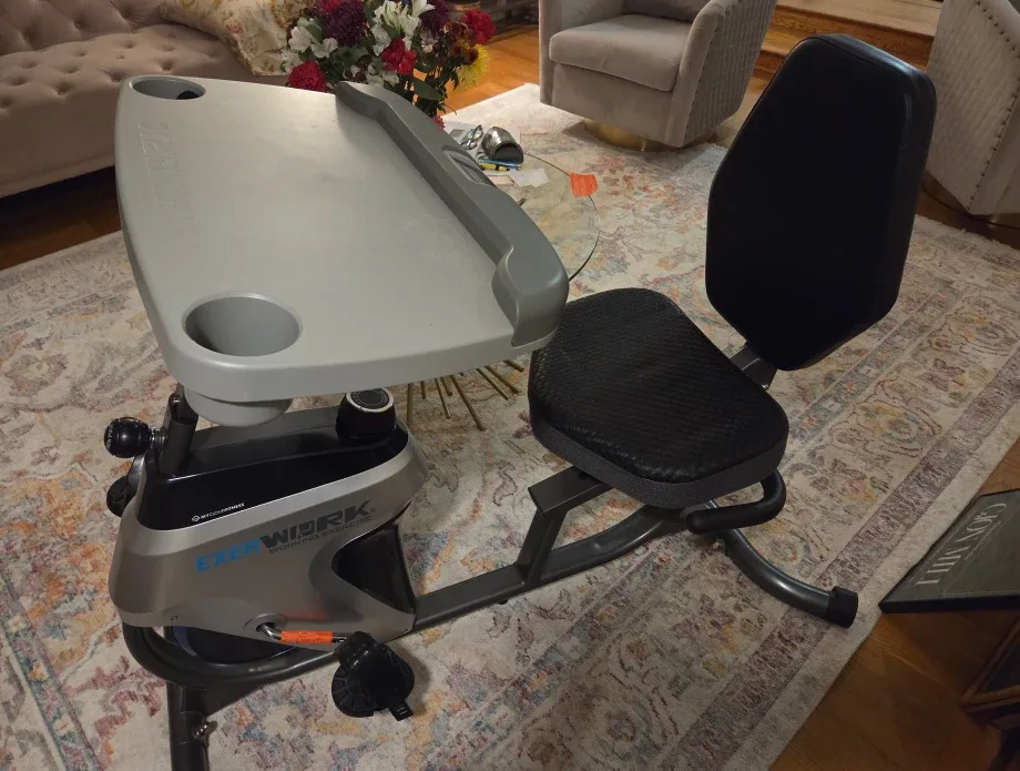 ExerWork Recumbent Exercise Bike with Desk image indicator(4)