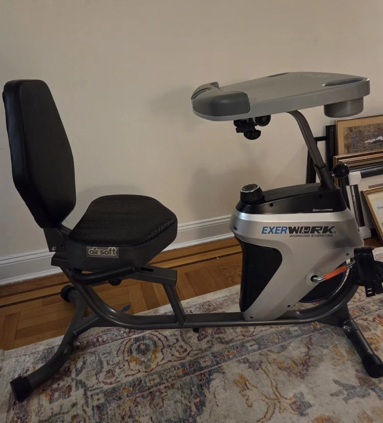 ExerWork Recumbent Exercise Bike with Desk - photo 5