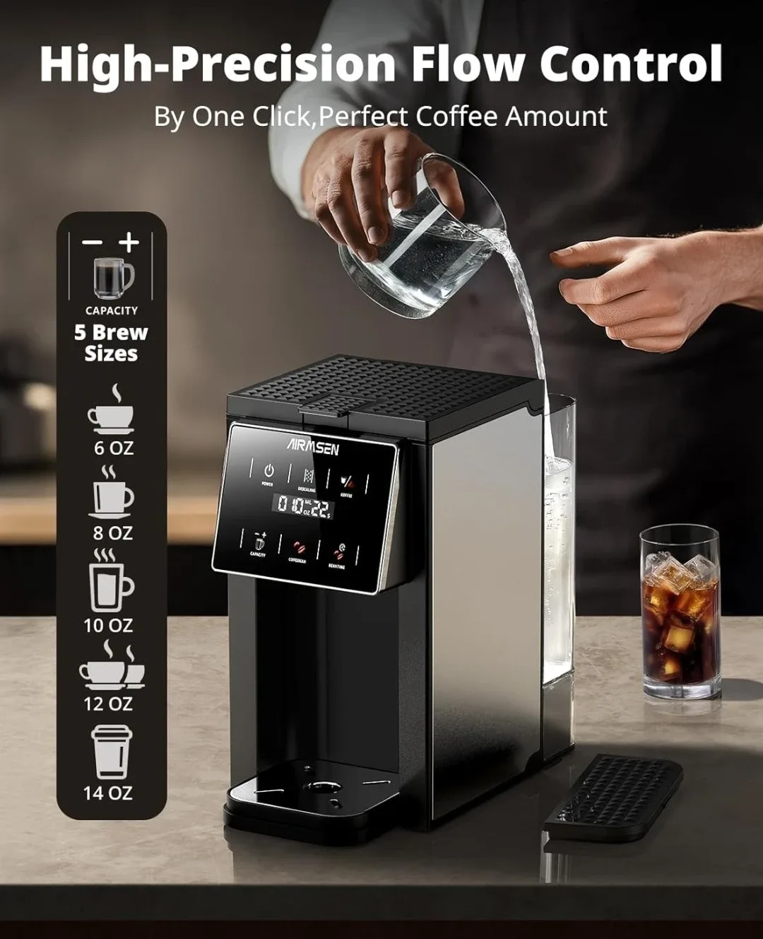 Airmsen Coffee Maker - Pod & Ground Compatible image indicator(3)