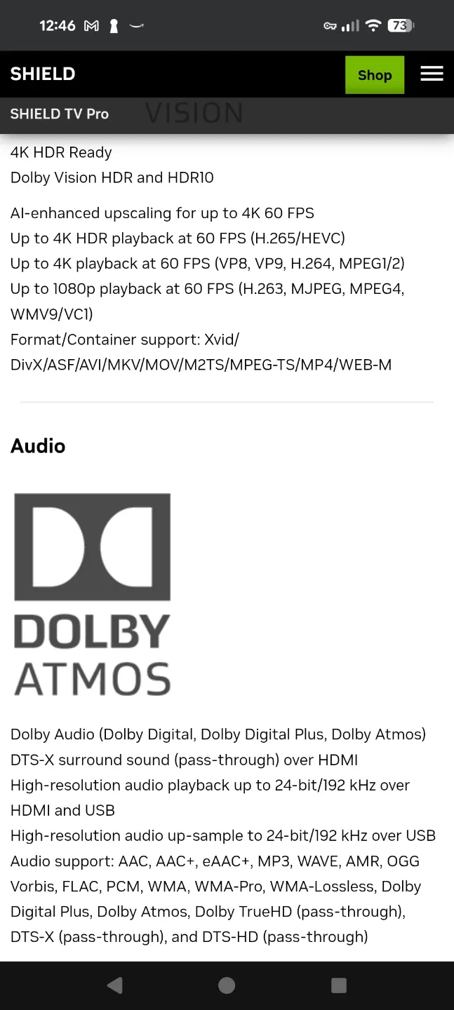 Nvidia Shield TV Pro - 4K HDR Streaming Media Player image indicator(3)