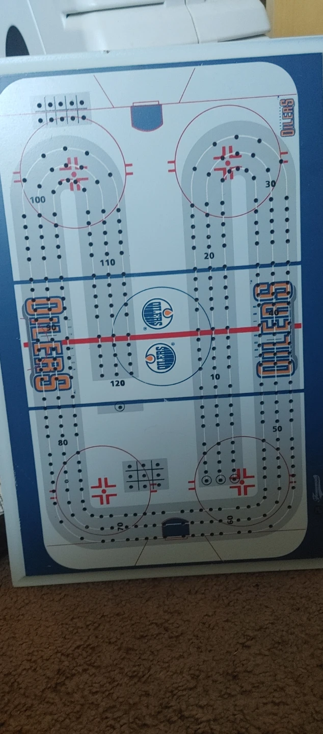 Edmonton Oilers Cribbage Board