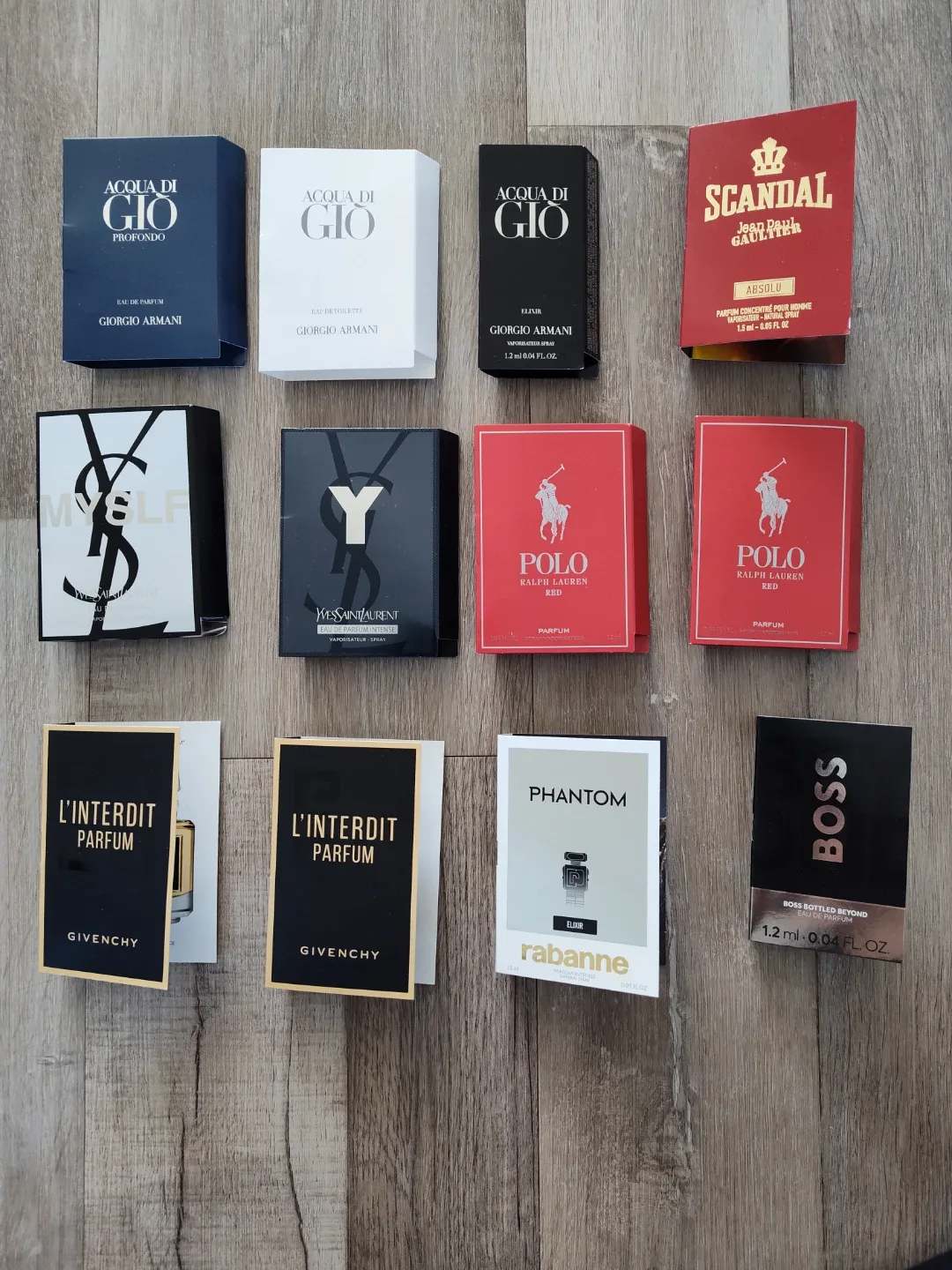 Man's Perfume Samplers lot (12pcs): Armani YSL more
