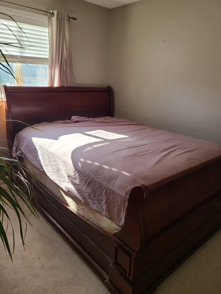 Wooden Sleigh Bed Frame