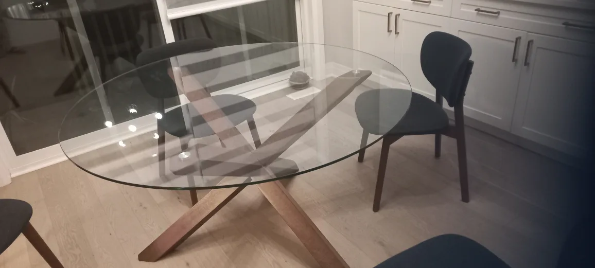 Glass Round Dining Table with 4 Chairs image indicator(3)