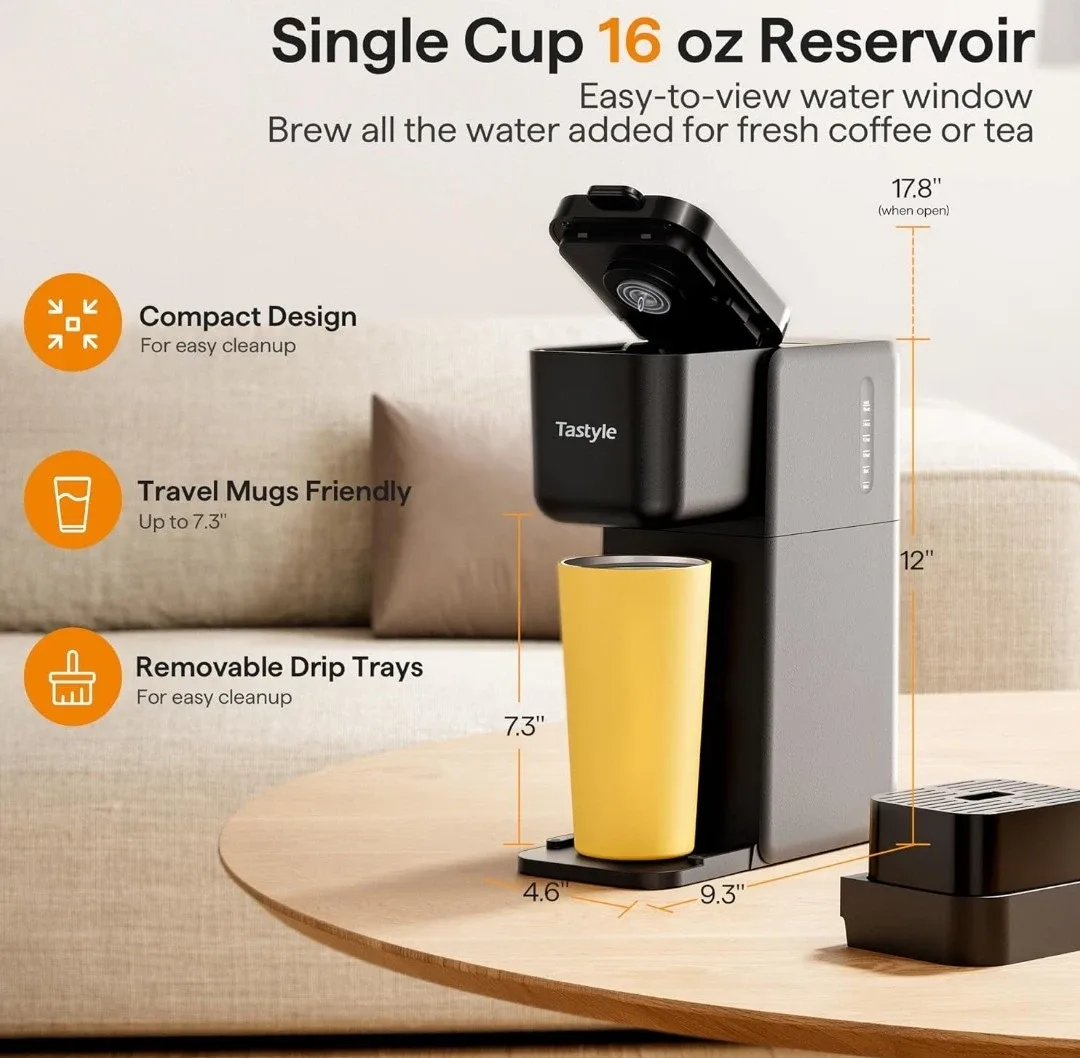 Tastyle Single Serve Coffee Maker - Like New! image indicator(8)
