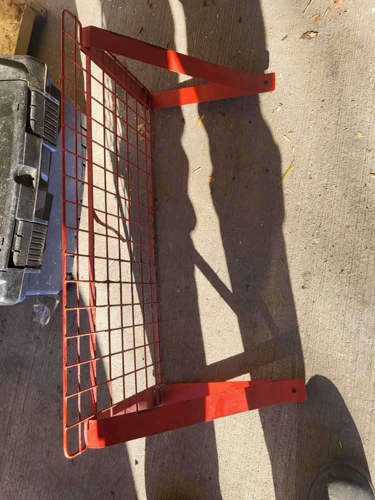 Red Metal Wire Shelf - 28x12 Inches