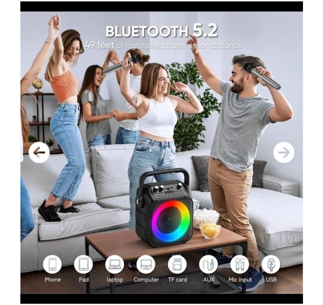 New Portable Bluetooth Karaoke Machine image indicator(2)