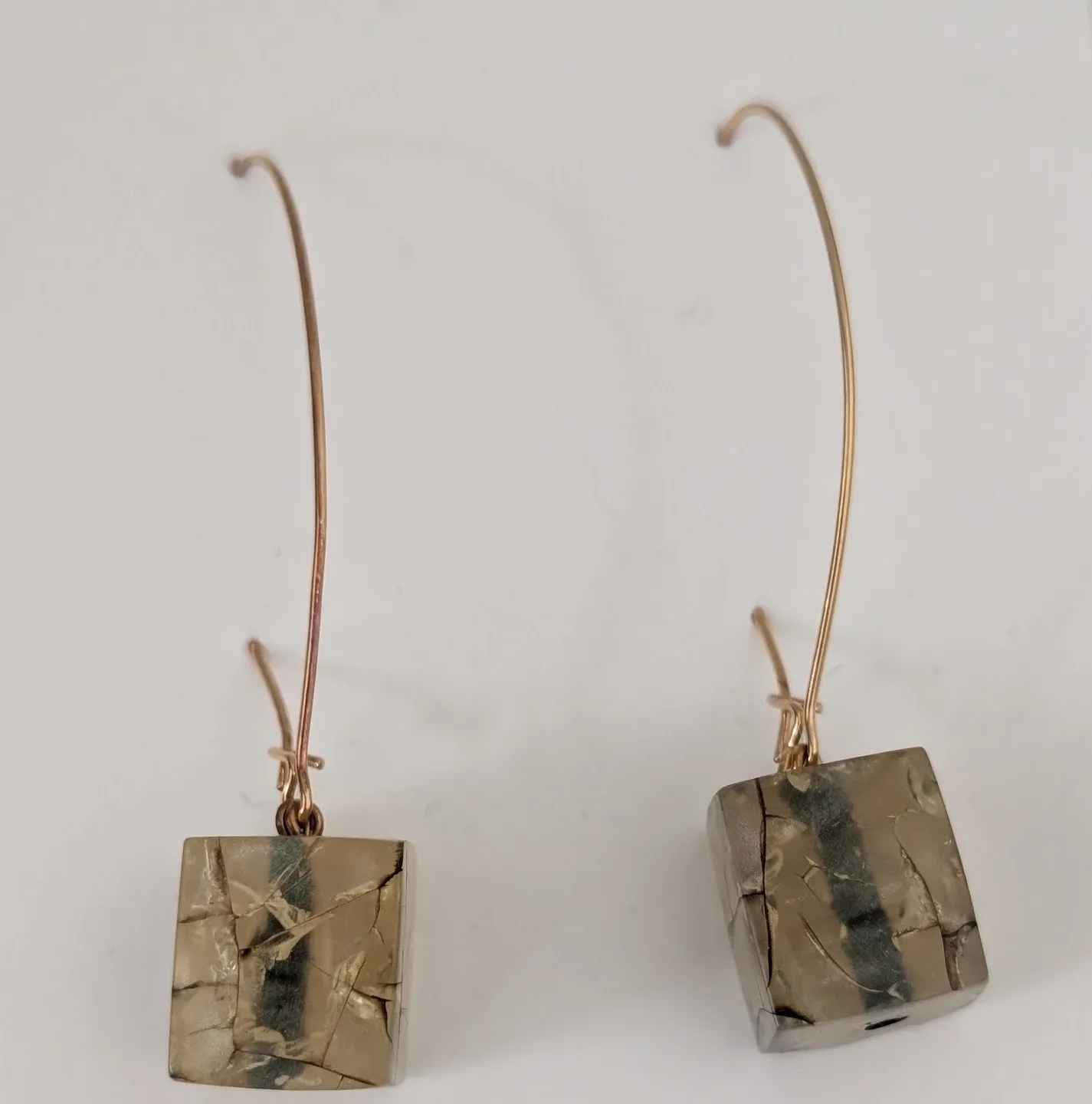 Hoop Earrings with Square piece