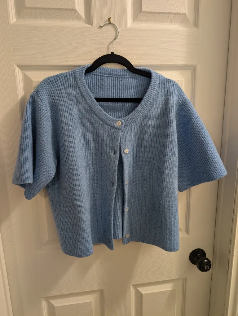 New Blue Knit Cardigan