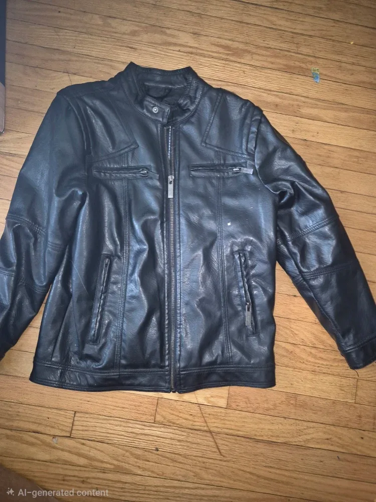 Black Pleather Jacket size 7/8
