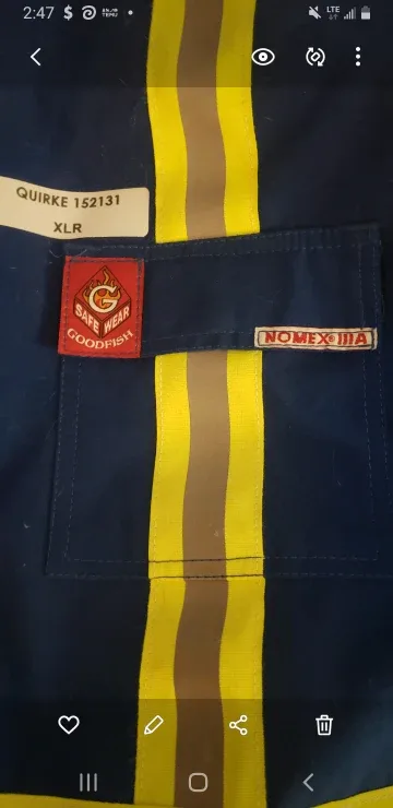 NEW Goodfish Nomex Parka Work Jacket - XLG image indicator(3)