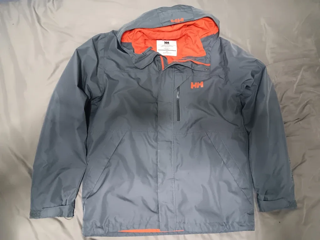 Helly Hansen Gray Rain Jacket Size M