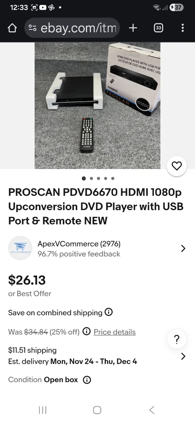 🥕 NEW Proscan PDVD6670 HDMI DVD Player w/ USB  Port 🥕 image indicator(7)