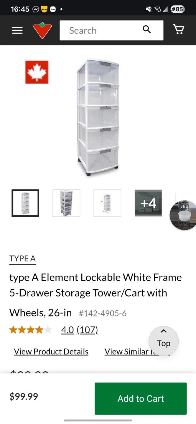 Type A Element 5-Drawer Storage Tower image indicator(5)