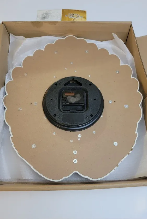 Haizhixing Pearl White Peacock Wall Clock – Elegant Home Decor image indicator(5)