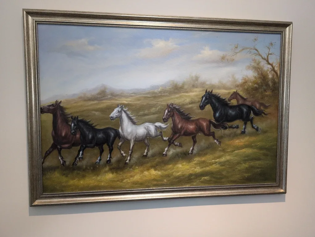 Original Artist Wild Horse Painting