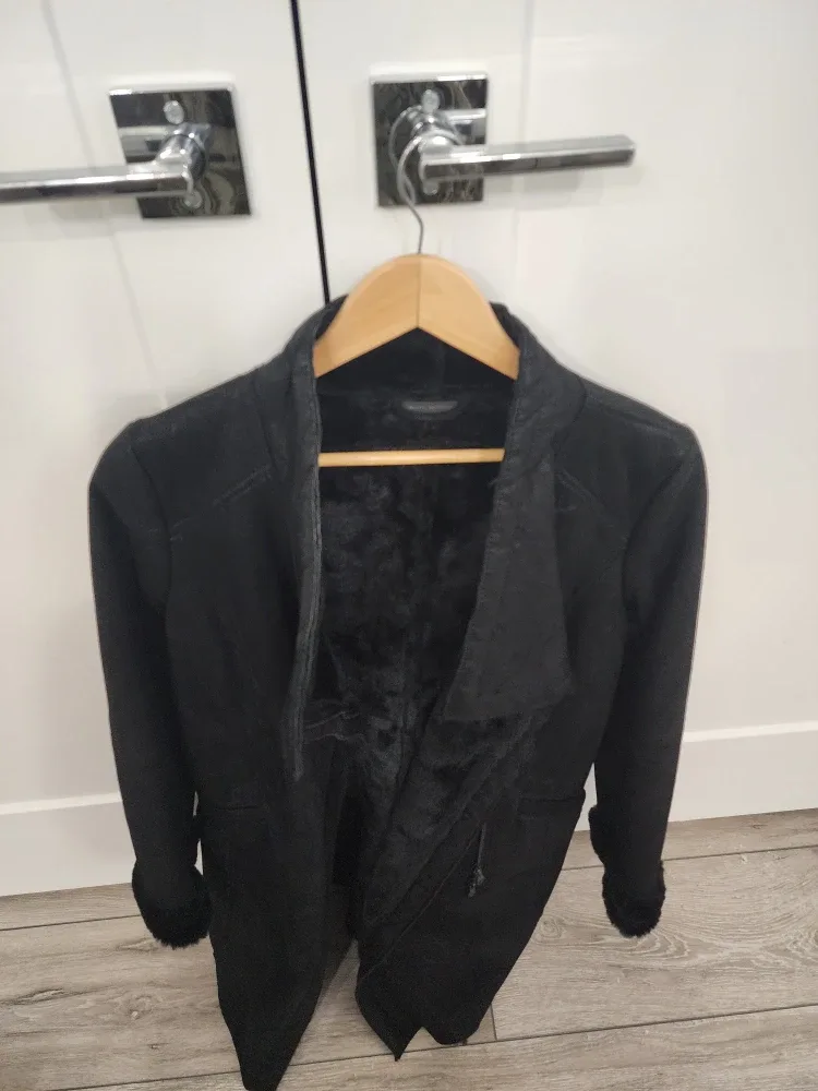 Black Faux Leather Jacket image indicator(2)