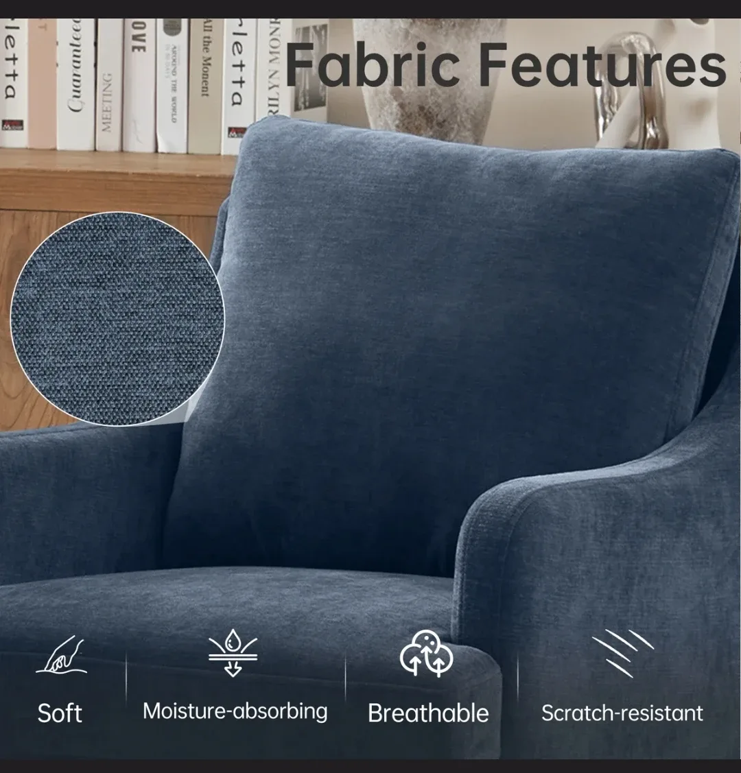 White Swivel Chair - 36.2" Height image indicator(5)