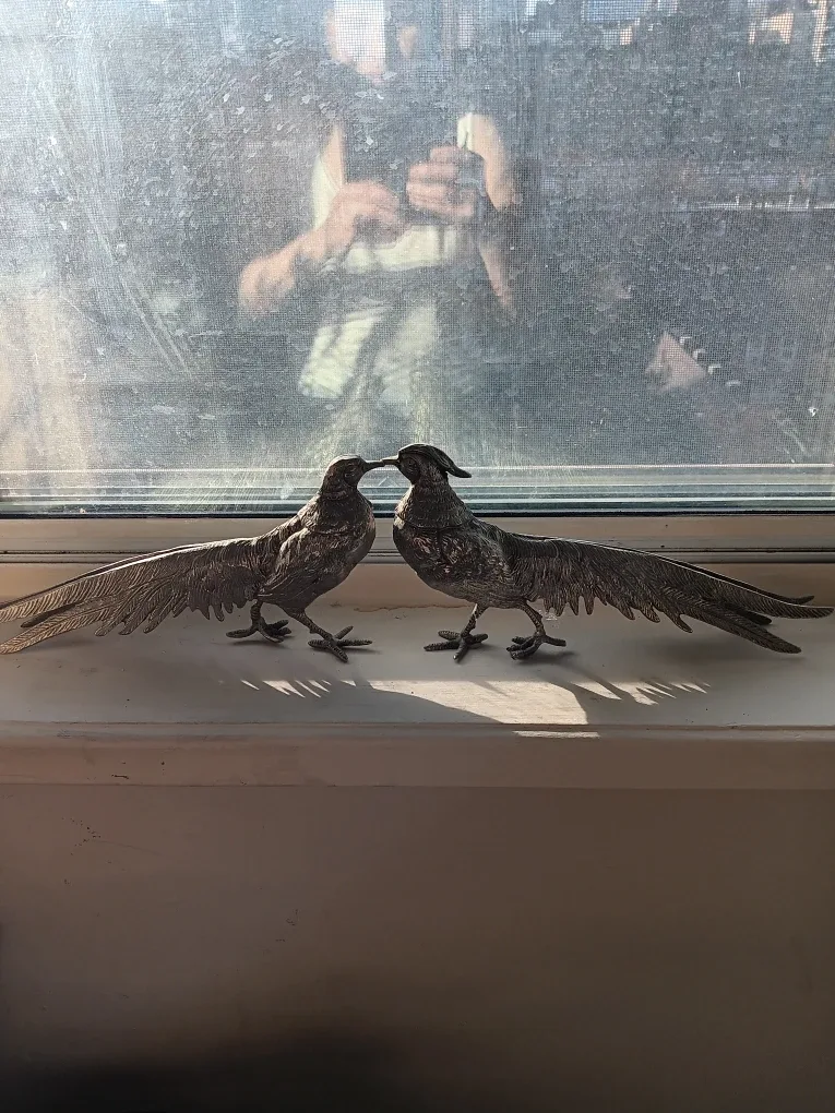 Vintage Metal Bird Figurines image indicator(2)